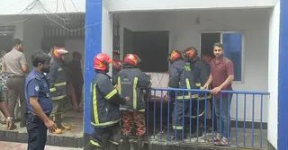 মানিকগঞ্জ সদর থানায় অগ্নিকাণ্ড, পুড়লো ওসির কক্ষ
